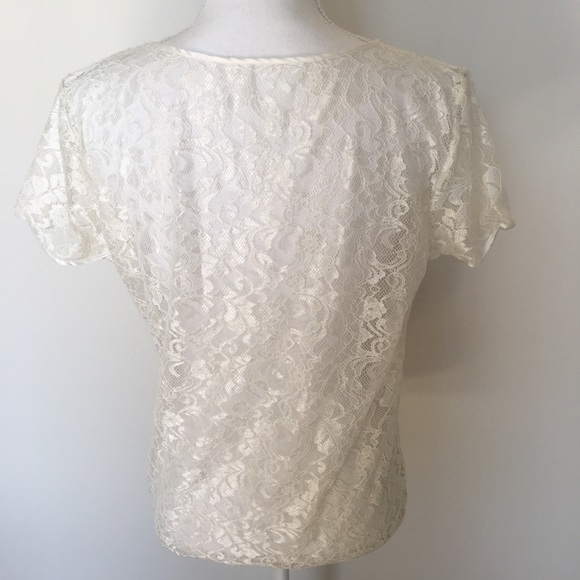❤️HOST PICK❤️American Apparel All White Lace Top - Picture 3 of 8